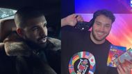 Drake and Adin Ross (Images via X/@Drake & X/@adinross)